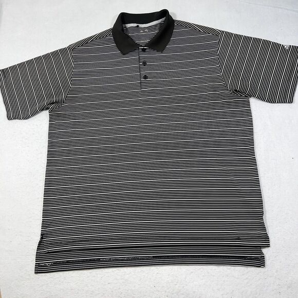 adidas Other - Adidas Men's XL Lightweight Short Sleeve Polo Black & White Striped Shirt